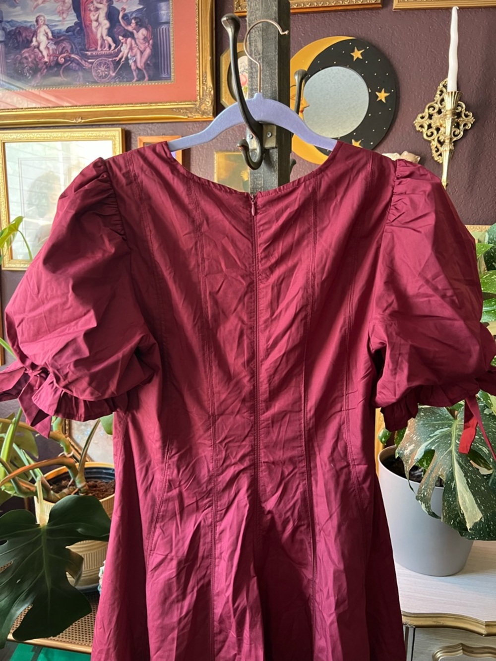 Entro Burgundy Dress Size Medium - Picture 7 of 12